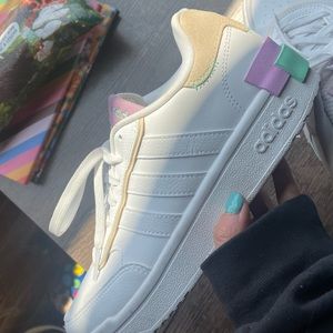 Adidas white sneakers